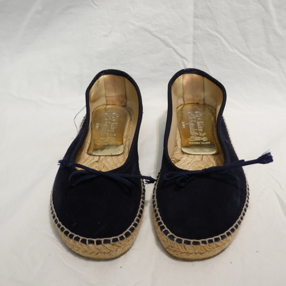 LA MAISON DE L'ESPADRILLE Navy Suede Ballet Flat Espadrille - France, size 39 - Picture 2 of 9